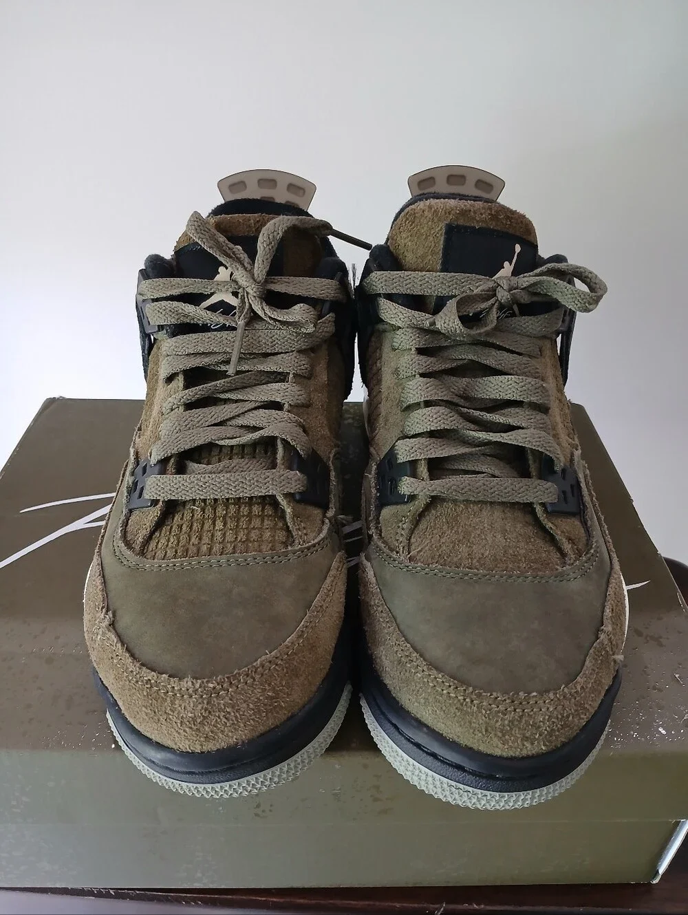 Nike Air Jordan 4 Retro Low Craft Olive Green FB9928-200 Youth Size 6Y
